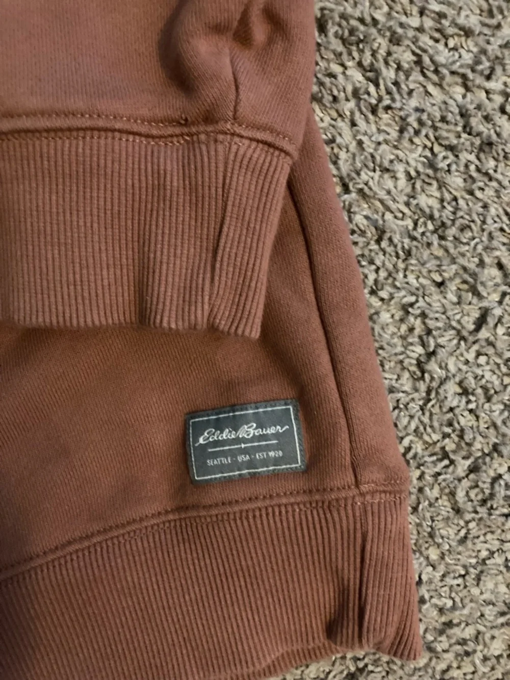 Eddie Bauer Rust Brown Crewneck Sweatshirt with Logo - Picture 4 of 7